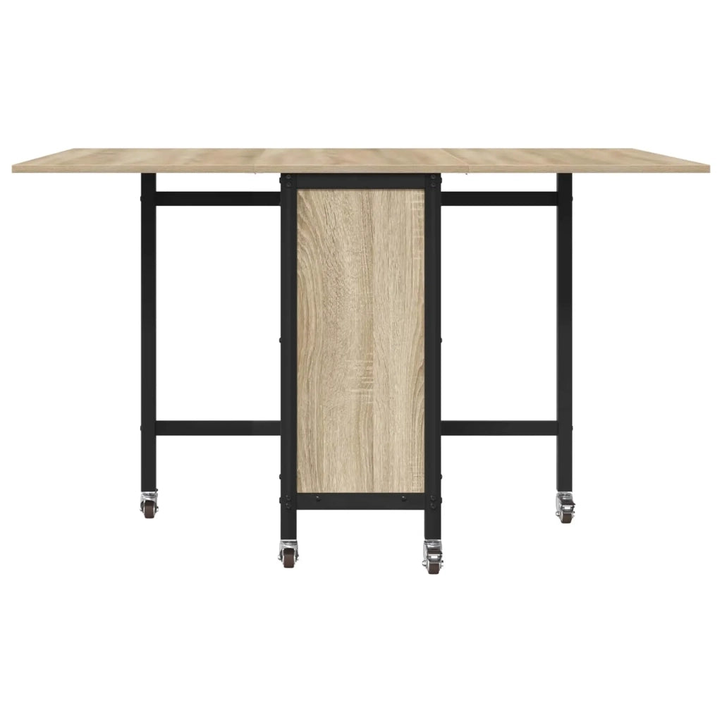 Tavolo da pranzo pieghevole con ruote 130 x 80 x 76,5 cm 8006044