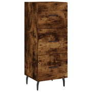 Credenza | Madia | Buffet da pranzo | Armadio da pranzo Rovere Fumo 34,5x34x90 cm in Legno Multistrato