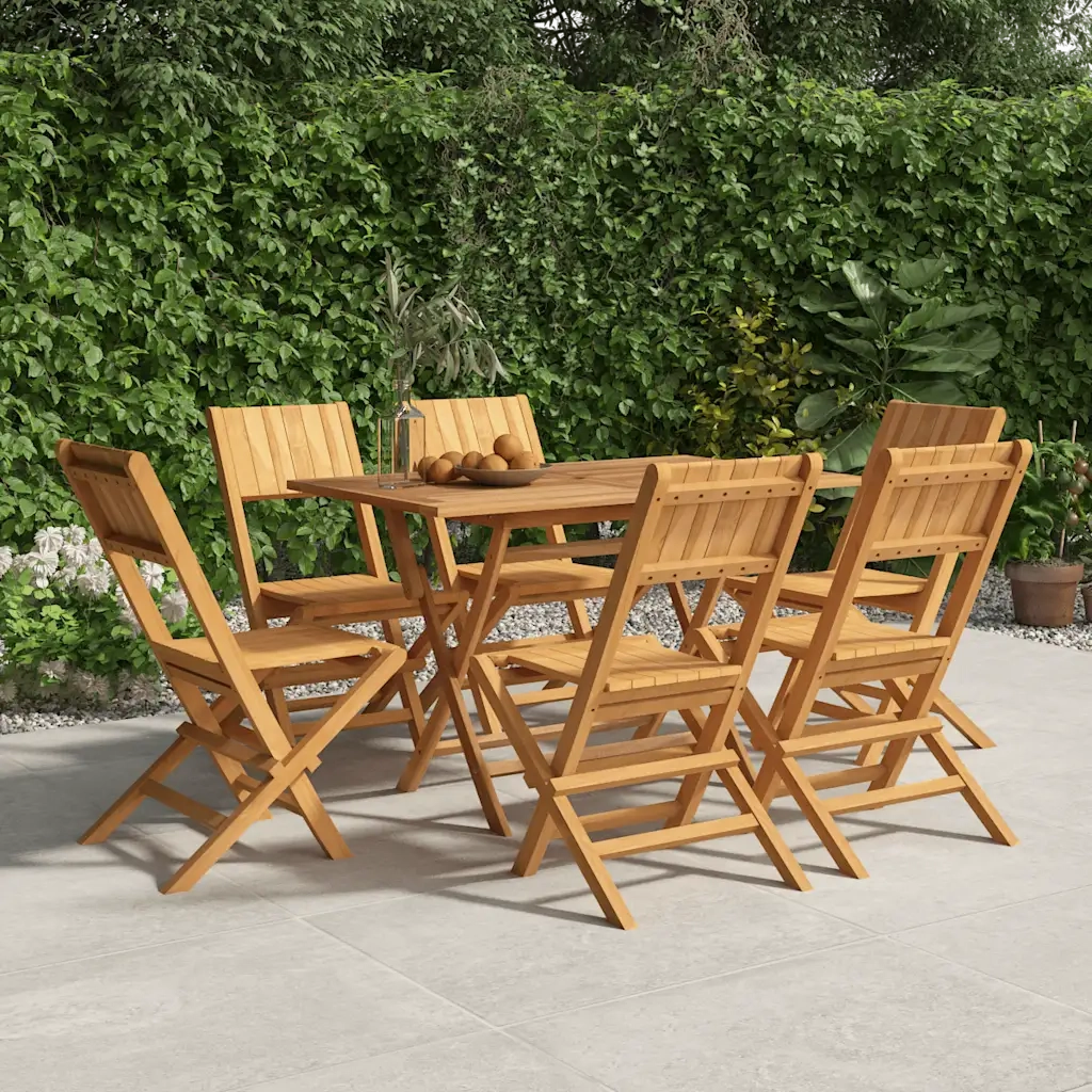 Sedie da Giardino Pieghevoli 6pz 47x61x90cm Legno Massello Teakcod mxl 100235