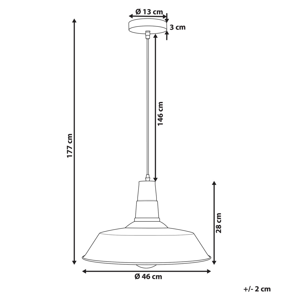 Lampada a sospensione da soffitto a 1 luce bianca con paralume rotondo in alluminio lucido da cucina moderna