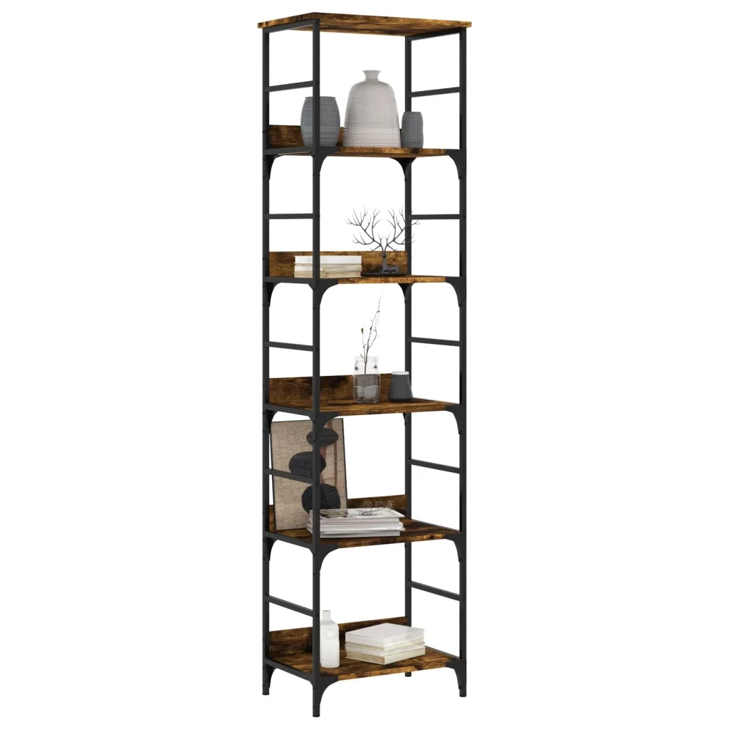 Libreria Rovere Fumo 50x33x188,5 cm in Legno Multistrato 835281