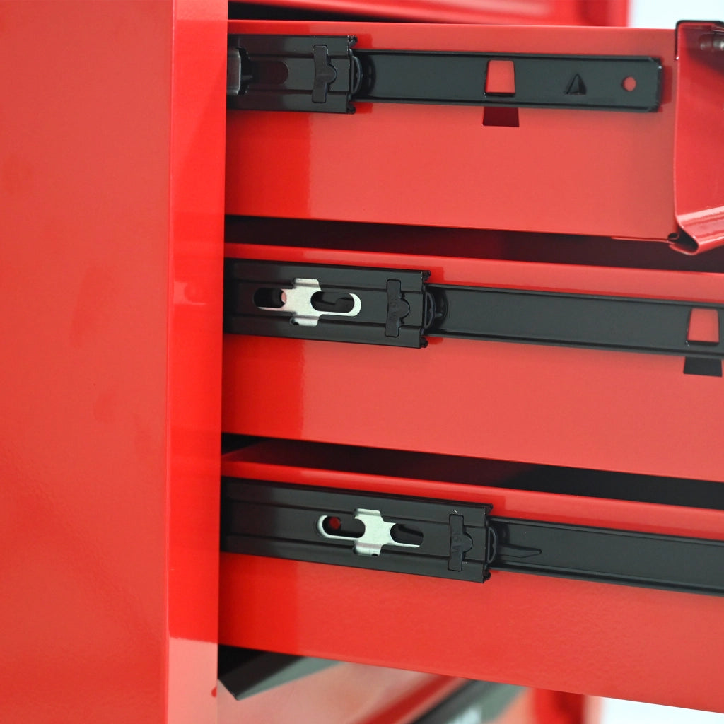 CARRELLO PORTAUTENSILI 4 Cassetti 60 x 33 x 77,5 cm Acciaio Rosso/Nero