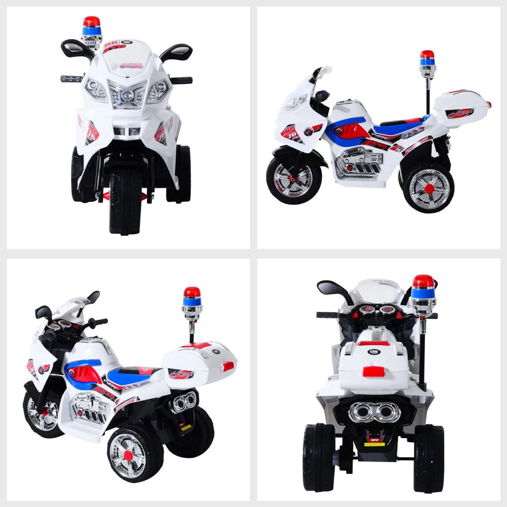 EasyComfort Moto Elettrica per Bambini da 3-5 Anni Motorino Elettrico Giocattolo 3 Ruote con Musica, Velocità 3KM/h, Luci 112×51×72.5cm