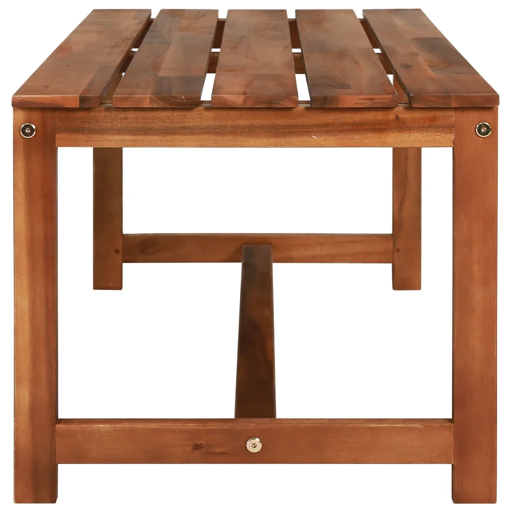 Set da Pranzo da Giardino 4 pz in Legno Massello di Acacia