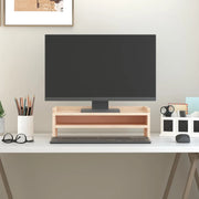 Supporto per Monitor 50x24x16 cm in Legno Massello di Pino 813984