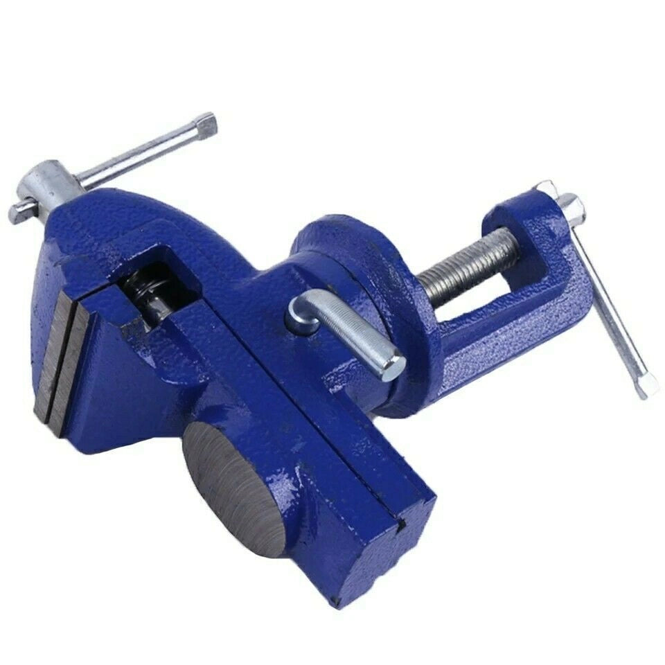 MORSA DA BANCO CON BASE GIREVOLE GANASCE 50MM INCUDINE FISSAGGIO A MORSETTO