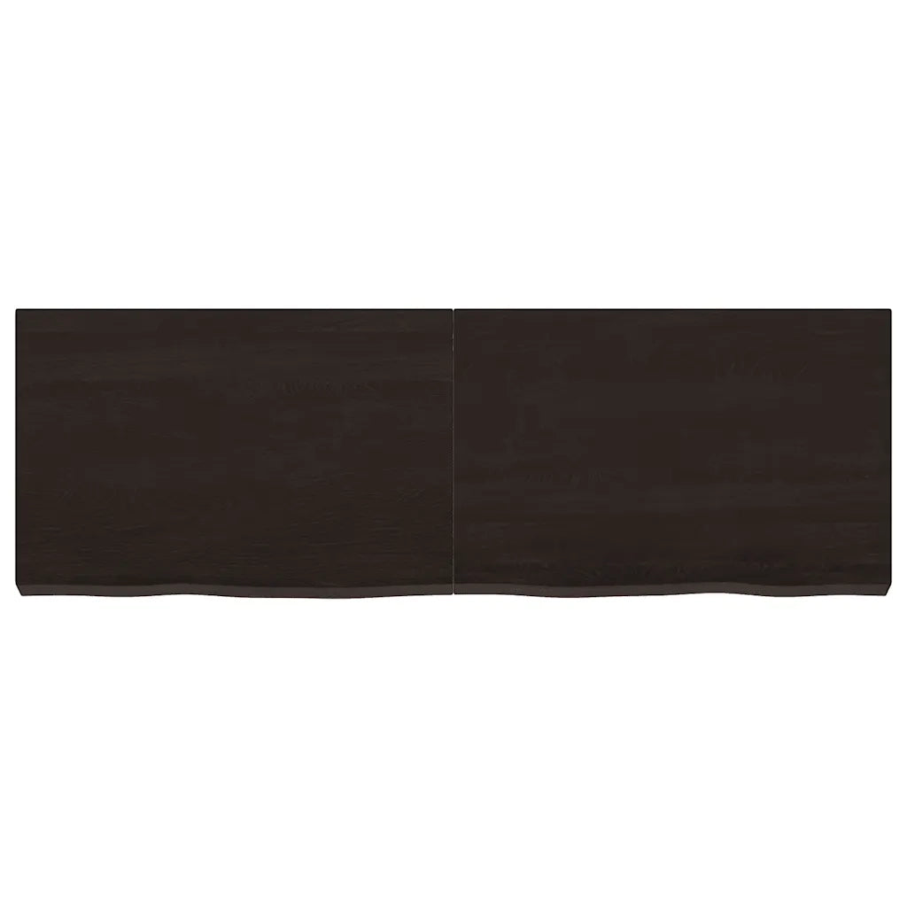 Piano Bagno Marrone Scuro 120x40x(2-6)cm Legno Trattato 3156236