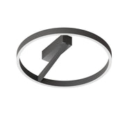 Plafoniera LED Criseide P/G - 60W 3100lm 3000K dimmerabile taglio di fase in alluminio finitura Nero Satinato - Gealux
