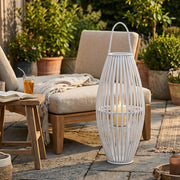 Lanterna in Vimini in Vimini Vetro cm 16 5x16 5x90 - TREV