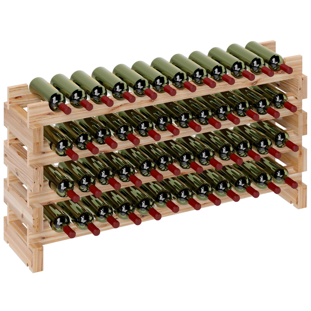 Cantinetta Vini Portabottiglie in Legno di Pino ¨C zephmum ¨C Legno 114x28x56.5 cm