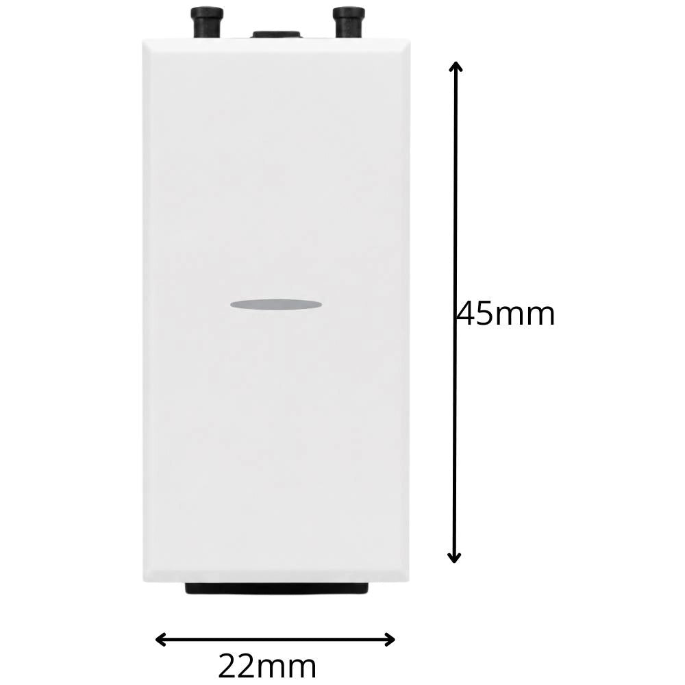 Interruttore assiale illuminato 1p 10ax 250v serie s44