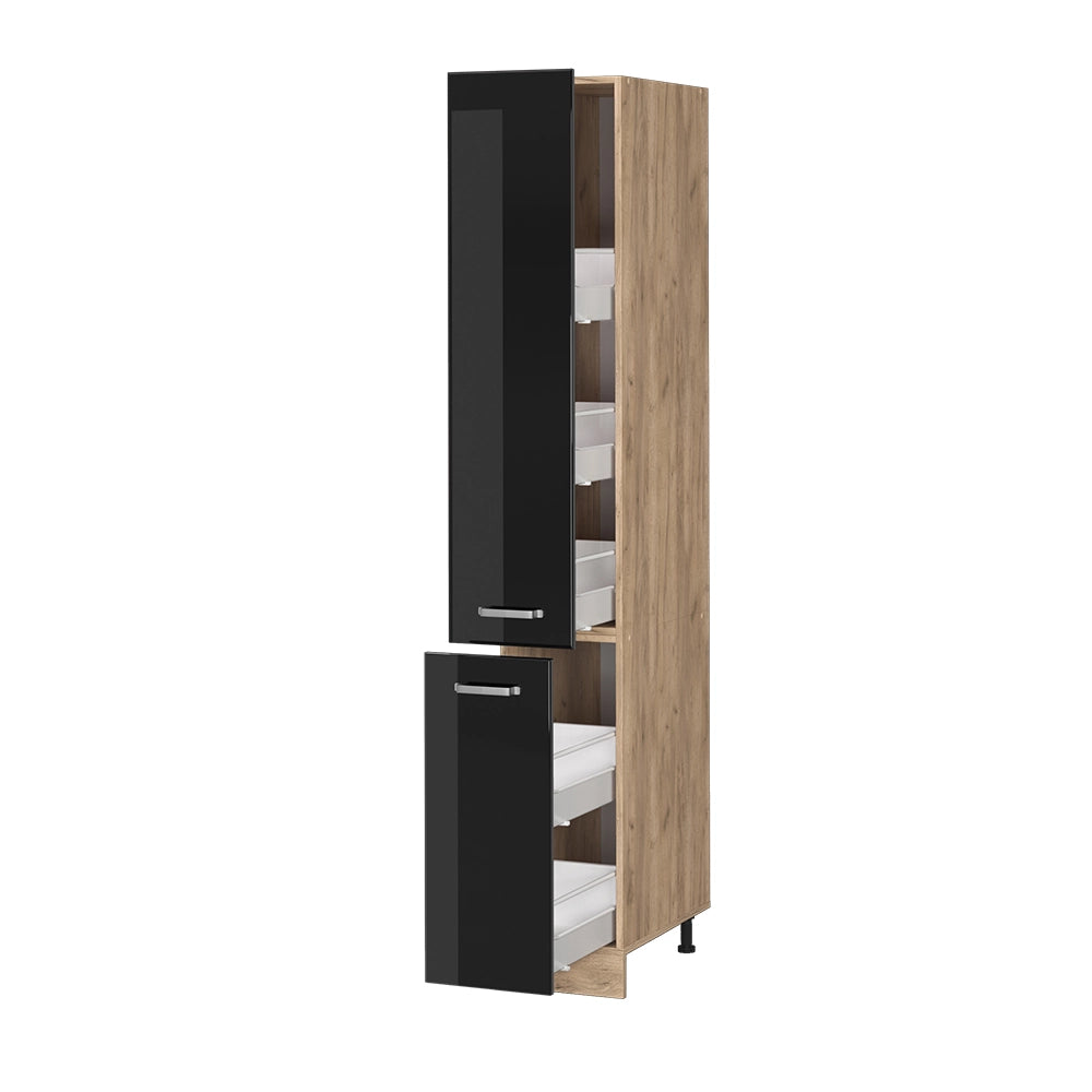 Vicco Armadio da farmacia Nero lucido 30 cm