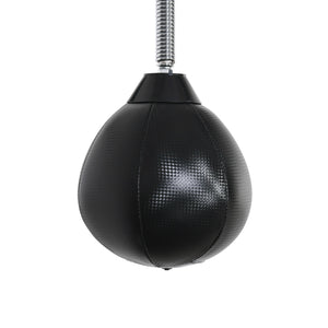 Speed Bag a Parete per Boxe e MMA ad Altezza Regolabile con Asta 79x72x20 cm in Acciaio e PU Nero
