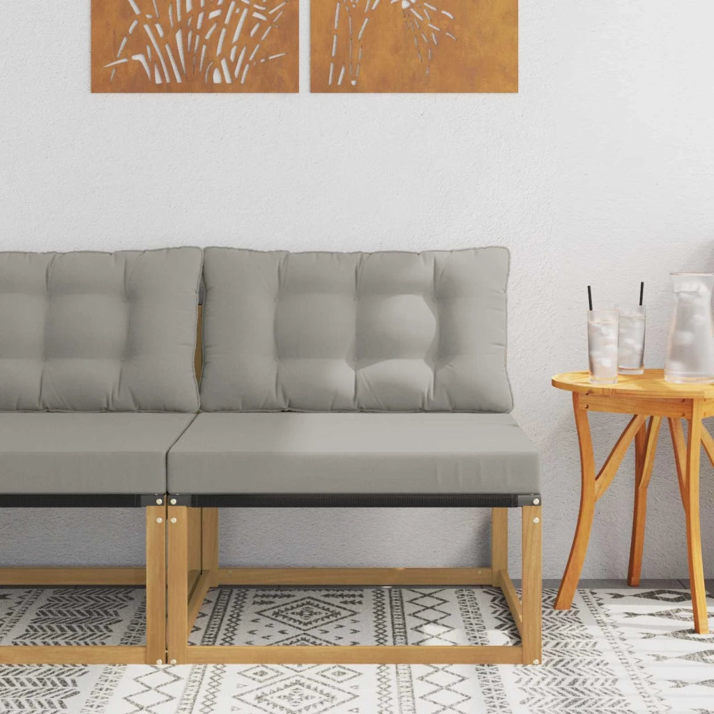 Divano centrale per esterno Bianco 79 x 83 x 73 cm acciaio 901638