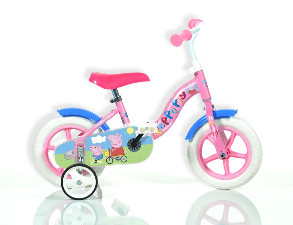PEPPA PIG 10", bicicletta per bambini, adatta a bambini tra i 2 e i 4 anni, per altezza tra 78 e 90 cm, con accessori, r