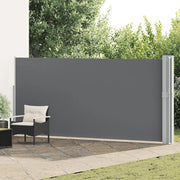 Tenda Laterale Retrattile per Patio 170x1200 cm Antracite 313395