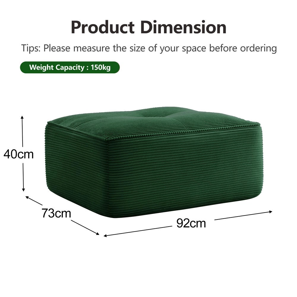 Pouf Cordelia ¨C Minimal ¨C verde velluto