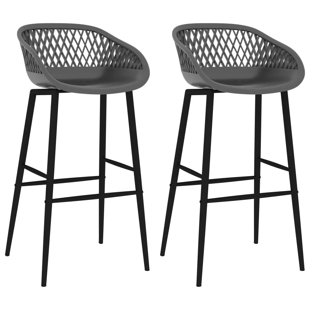Sedie da Bar 2 pz Grigiecod mxl 95267