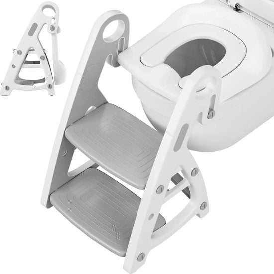 Supporto per il bagno - Bambini - Pianelle per il bagno - Pianello per il bagno - Grigio - Plastica - Antiscivolo - 60x37x54 cm
