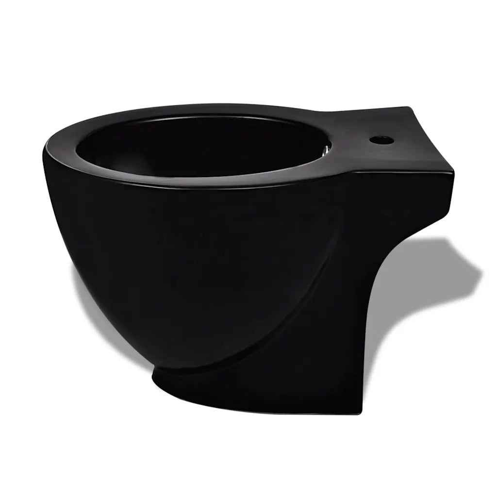 Bid¨¨ Rotondo in Ceramica di Alta Qualit¨¤ con Piede Nero CFW5783755