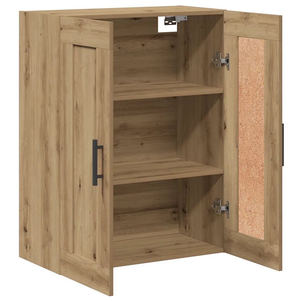 Mobile a Parete Rovere Artigianale 69,5x34x90 cm in Truciolato