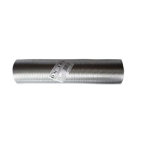 Tubo fumi flessibile estensibile alluminio naturale 60 mm da 1 a 3 mt