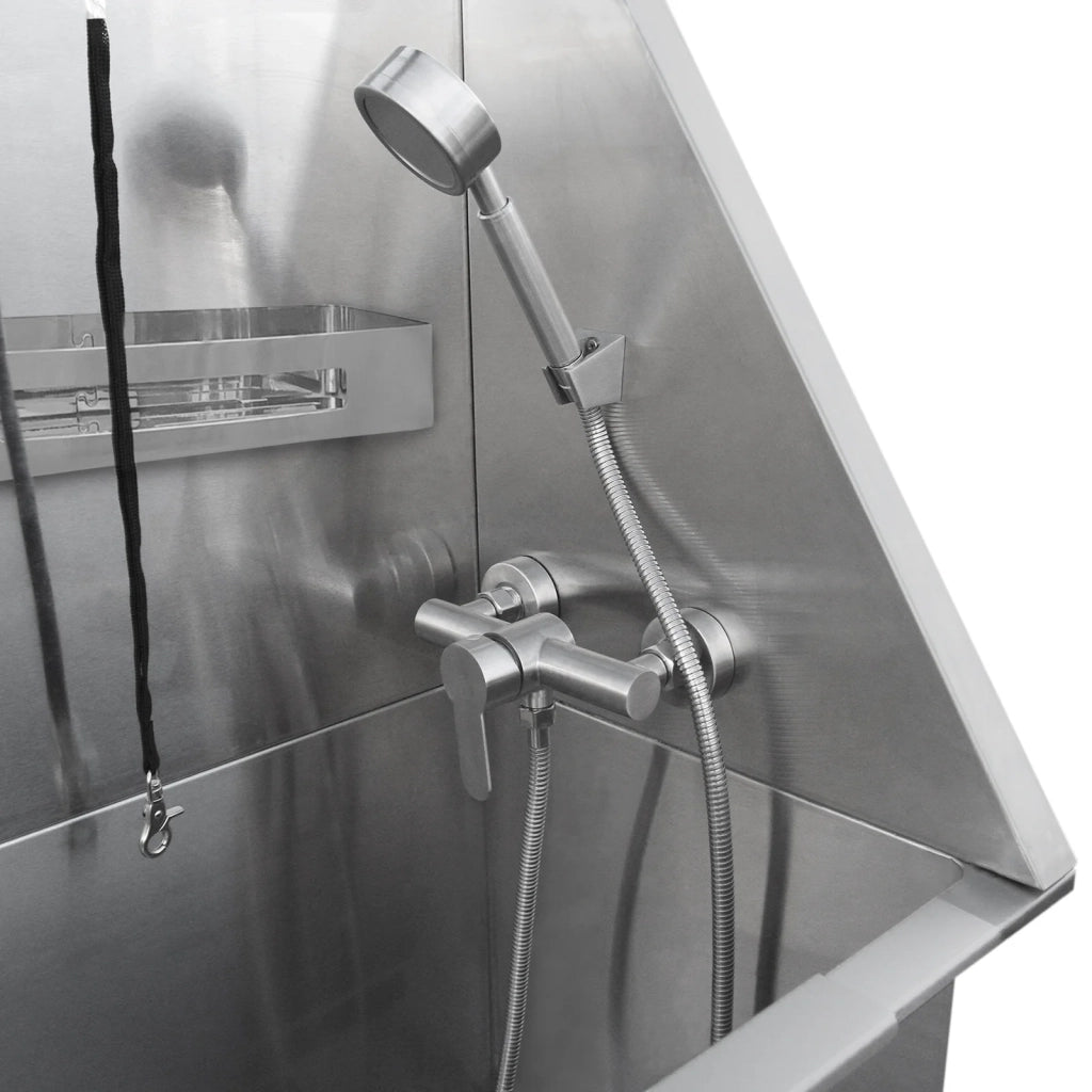 Vasca da Bagno per Toelettatura Cani Gatti e Animali Domestici in Acciaio Inossidabile Inox – 400mm