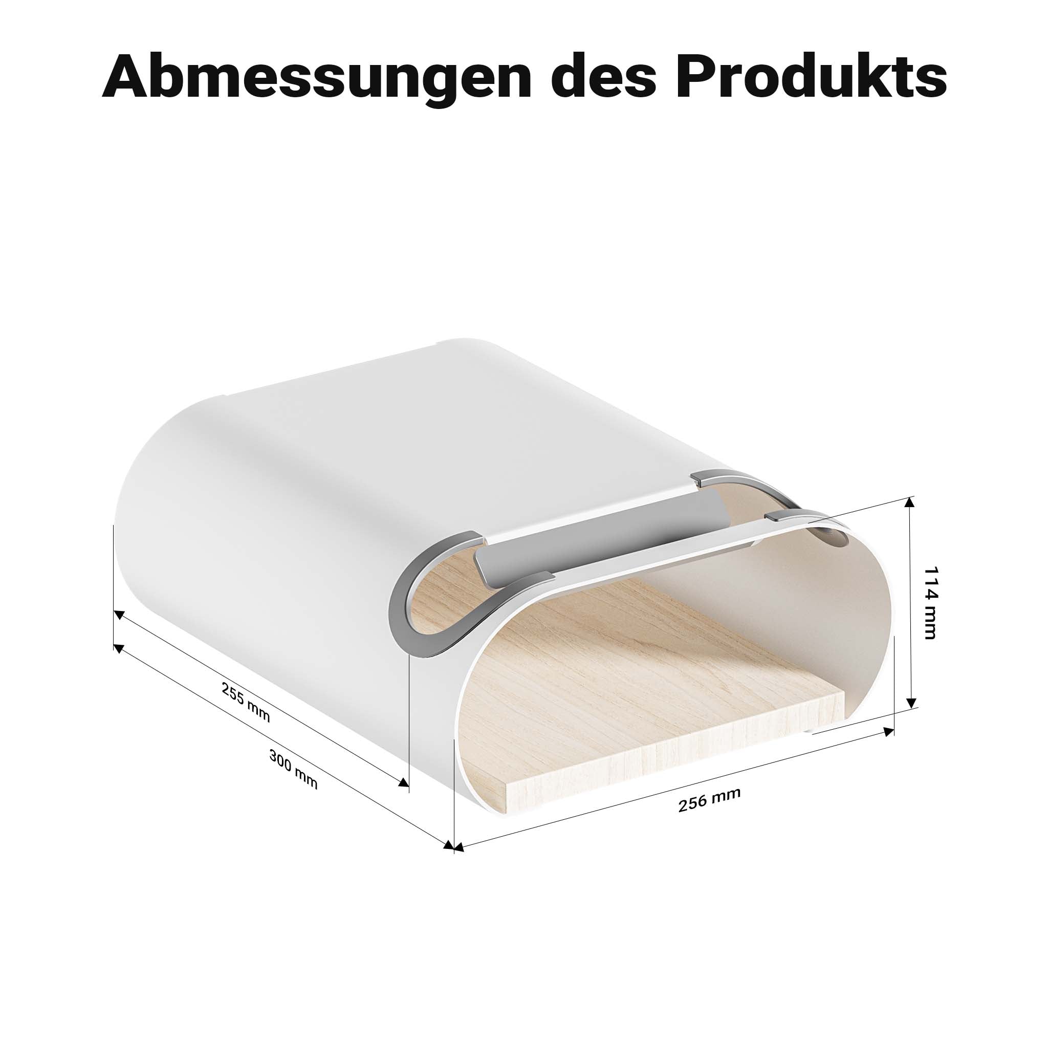 supporto a parete per bicicletta bianco 25,6 x 30 x 11,4 cm fino a 25 kg, portabici universale, in sospensione, per tubi orizzontali Ø 55 mm e manubri larghi 500 mm