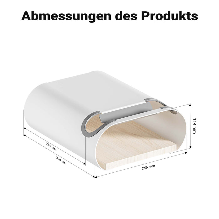 supporto a parete per bicicletta bianco 25,6 x 30 x 11,4 cm fino a 25 kg, portabici universale, in sospensione, per tubi orizzontali Ø 55 mm e manubri larghi 500 mm