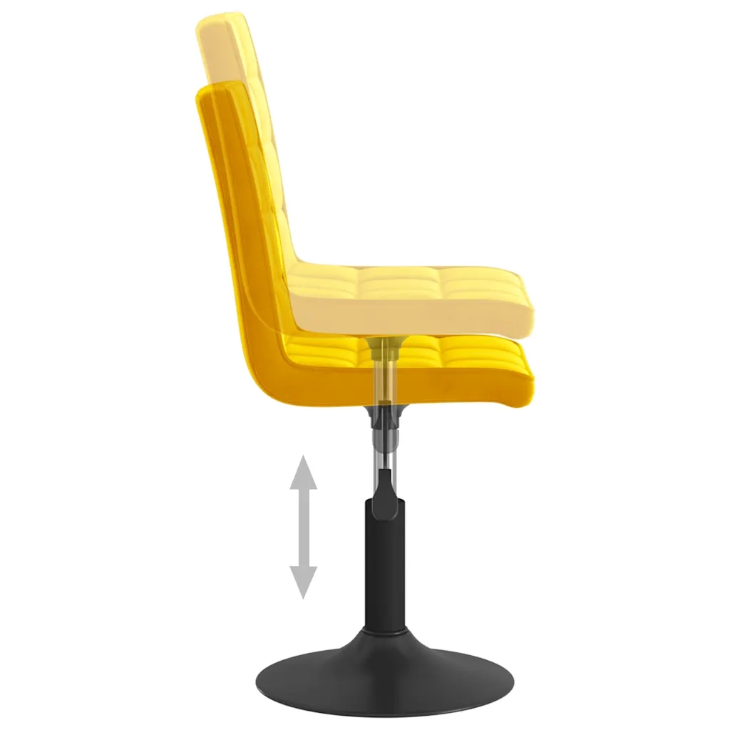 Sedie da Pranzo Girevoli 4 pz Giallo Senape in Velluto 3089296