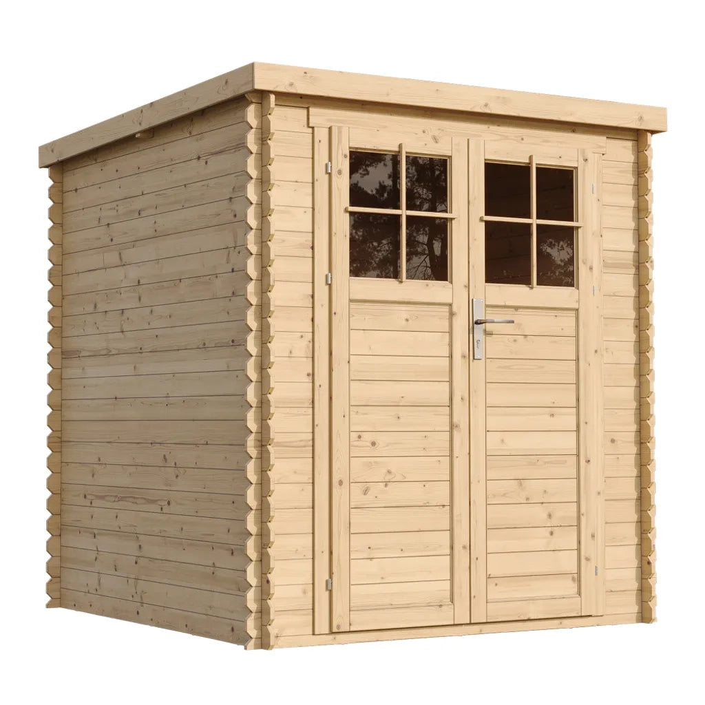 TIMBELA M309F Casetta da Giardino in Legno per Esterni con porta con serratura di alta qualit? - A200x204x204cm/3.53 m2
