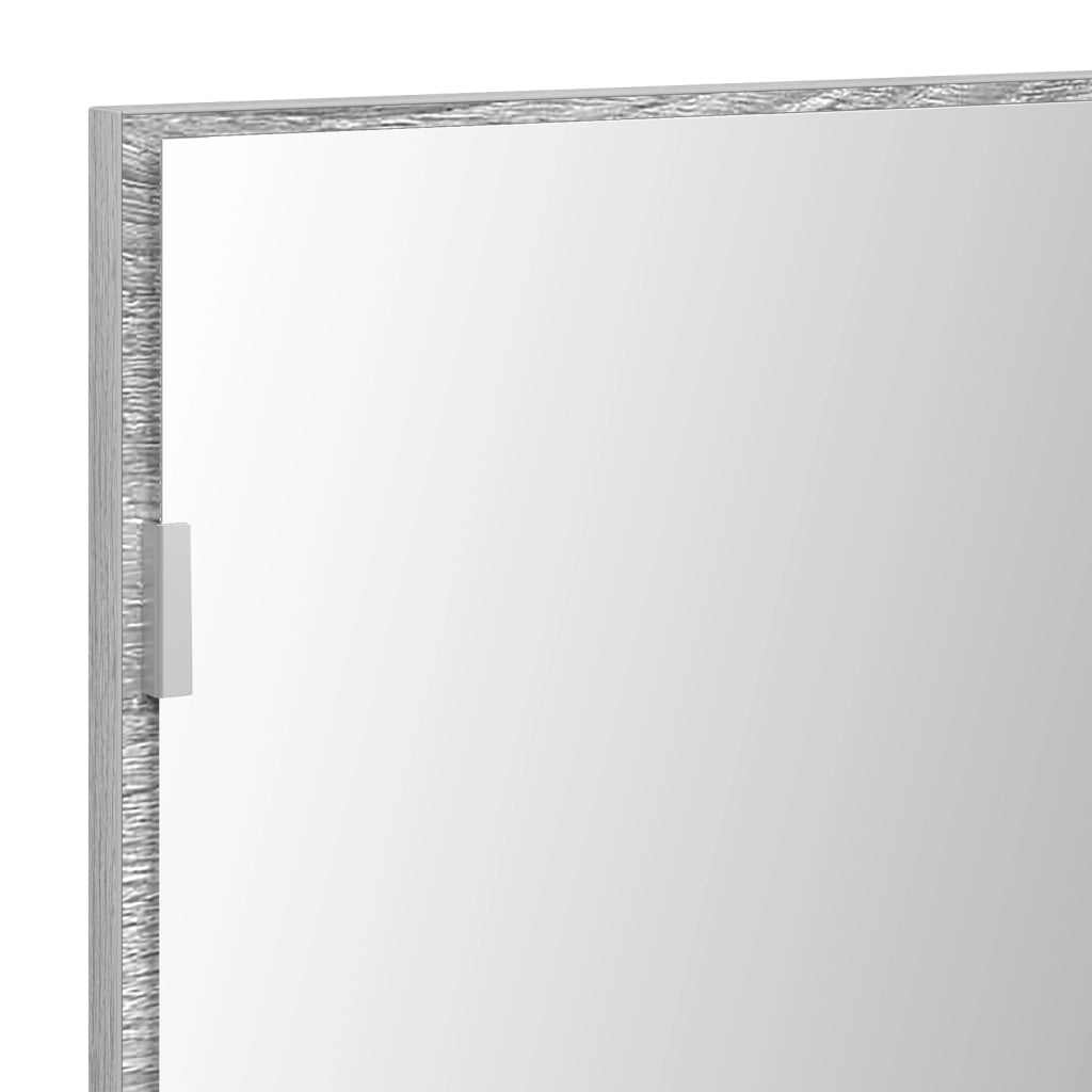 Mobile da bagno  con specchio e luce LED Grigio Sonoma 80x37 cm