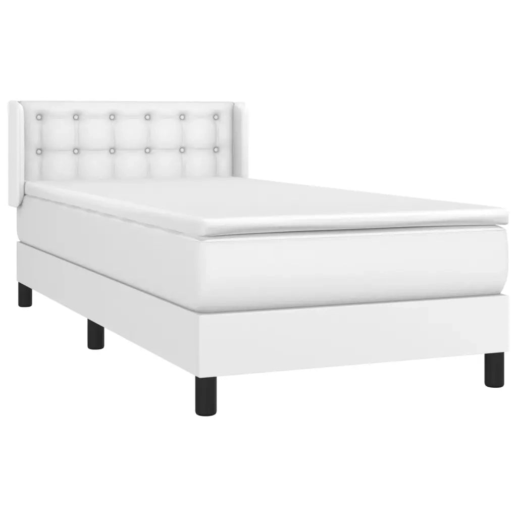 Giroletto a Molle con Materasso Bianco 90x200 cm in Similpelle 3130758