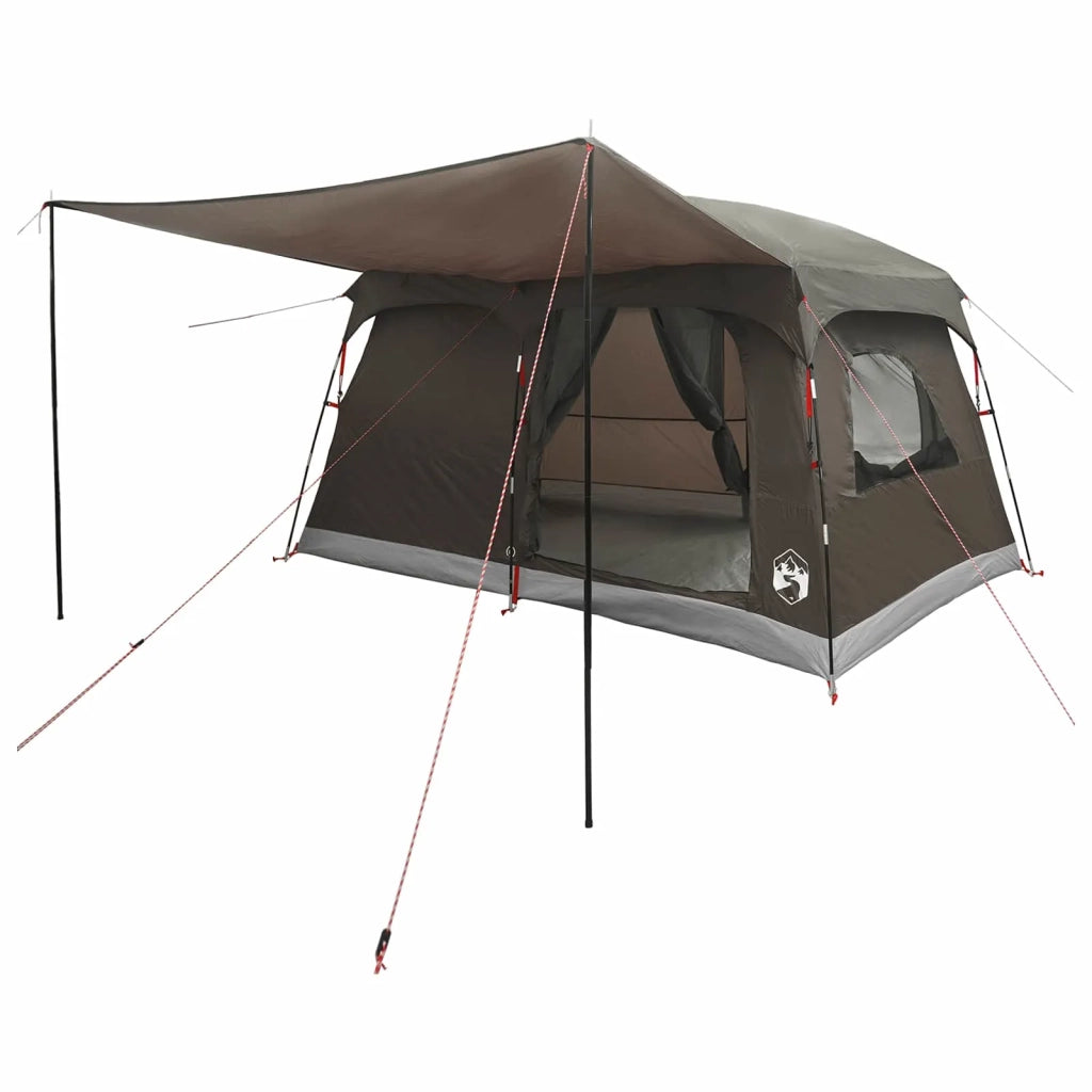 Tenda Familiare Marrone Grigio 320 x 210 x 180 cm Poliestere 42029000