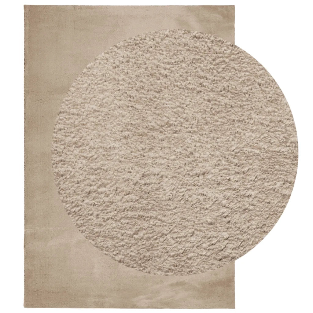 Tappeto a Pelo Corto HUARTE Morbido e Lavabile Sabbia 120x170cm 375057