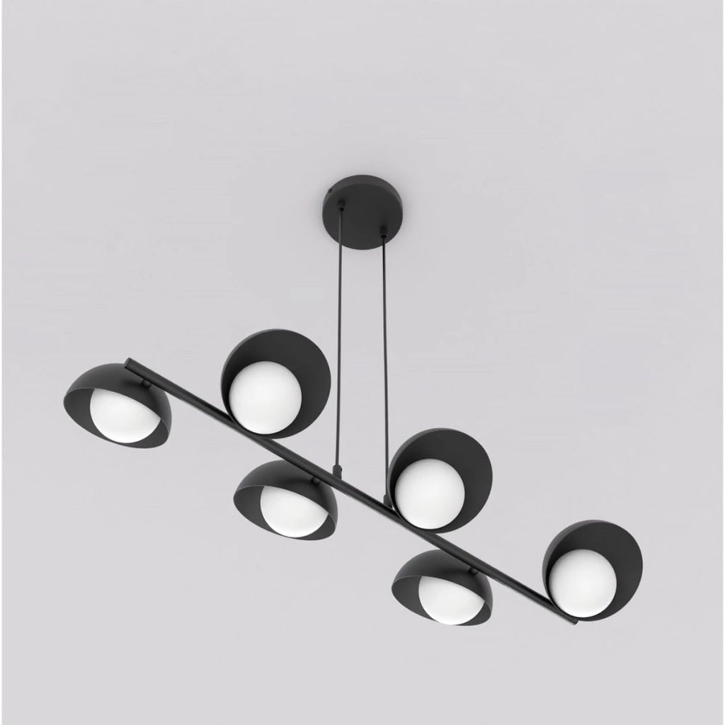 Lampada a sospensione Boom in acciaio nero opaco