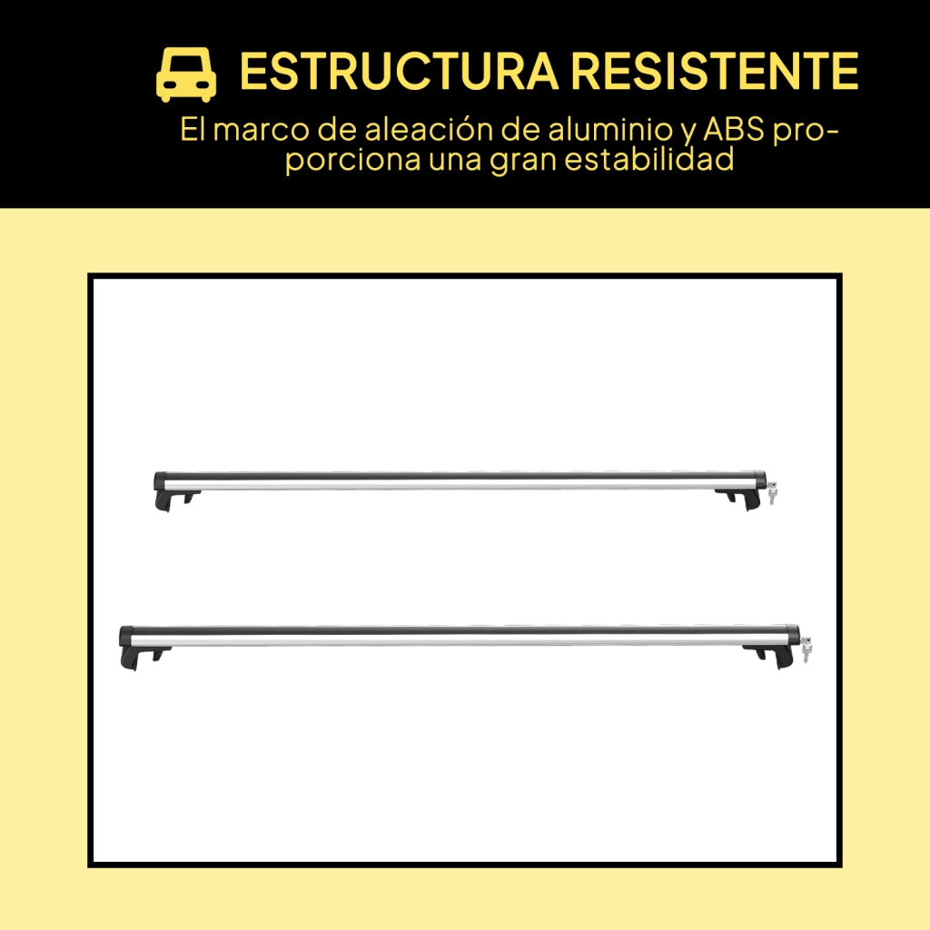Portabagagli universale per auto ¨C zephmum ¨C alluminio 123,5 cm 75 kg