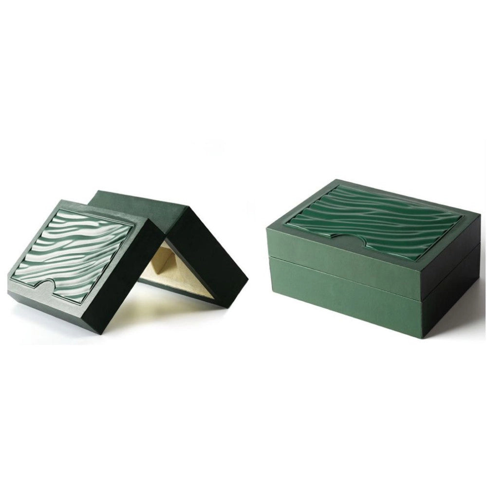 Trade Shop - Scatola Porta Orologio Luxury Verde 17.5x12.5x7.5 Cm Con Interno Vellutato -