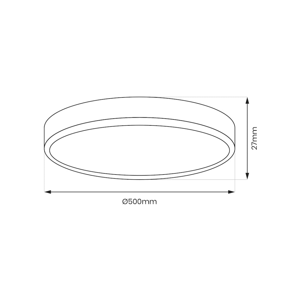 Plafoniera LED rotonda bianca 50W 3CCT MAQ Milagro