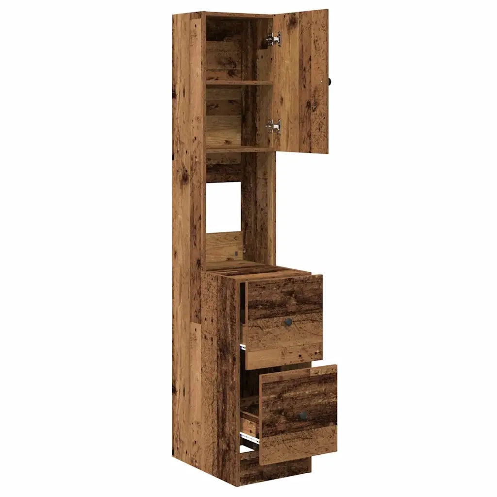 Credenza da cucina con cassetto-Buffet-Armadio da cucina Legno vecchio 32 x 50 x 180 cm