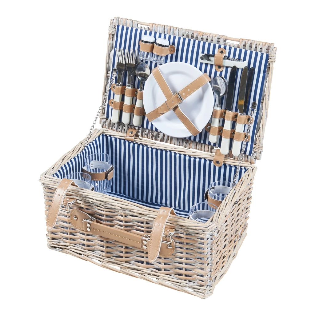 Cestino da picnic per 4 persone bianco naturale blu 03_0010206