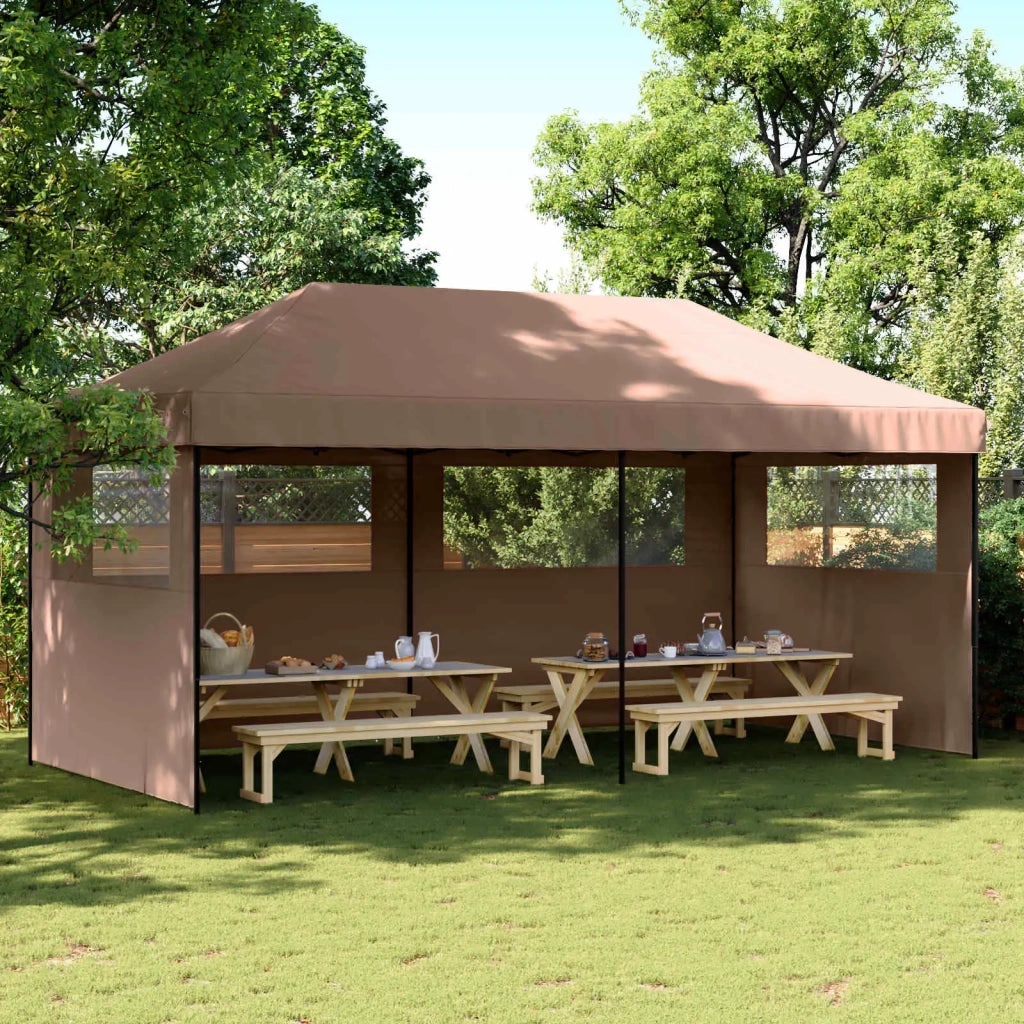 Tenda Party Marrone 292 x 580 x 315 cm Tessuto Oxford 42023658