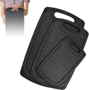 Snijplanken di plastica, snijmat per la cucina, set di snijplank con design antiscivolo, snijplank con bordo elevato e fori appesi, perfetto per ogni cucina, abitazione e soggiorno