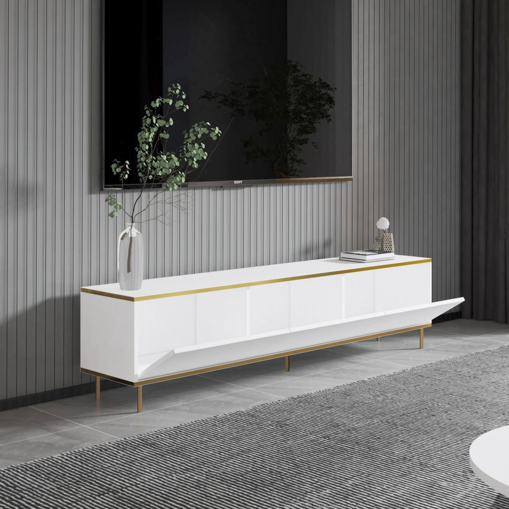Sassello, Mobile Porta tv 3 Ante, 180x35x45h cm Bianco