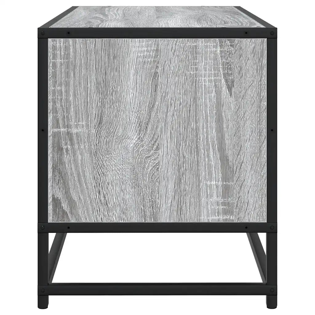 Mobile TV Grigio Sonoma 80x34,5x40 cm Legno Multistrato Metallo 848822
