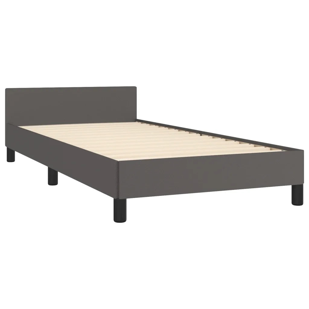 Giroletto con Testiera Crema 90x200 cm in Similpelle 3125492