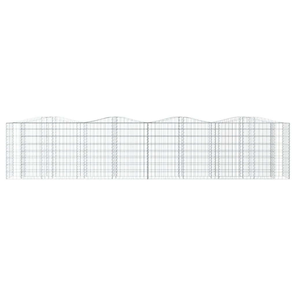 Gabbione ad Arco con Fioriere | Cassetta per fiori | Letto Rialzato 400x50x100 cm Ferro Zincato