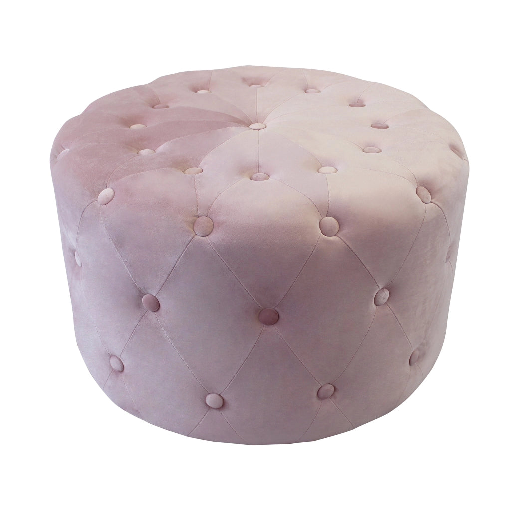 Pouf contenitore rotondo in velluto -  PASCAL