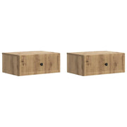 Armadio da Notte 2 pcs Rovere Artigianale 49 x 34,5 x 20 cm