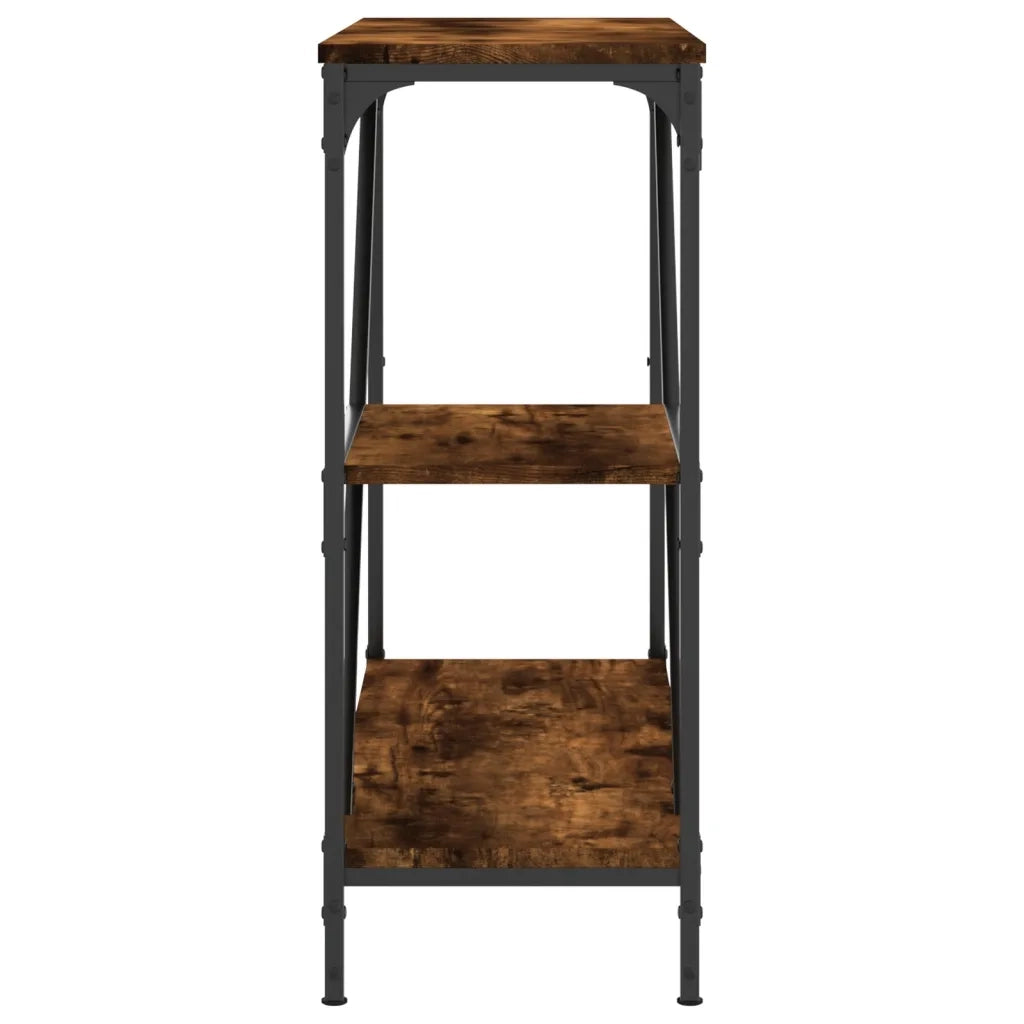 vidaXL Tavolino Consolle Rovere Fumo 88,5x30x75cm in Legno Multistrato